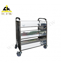 Three-shelved Stainless Steel Book Trolley(TR-02S) 